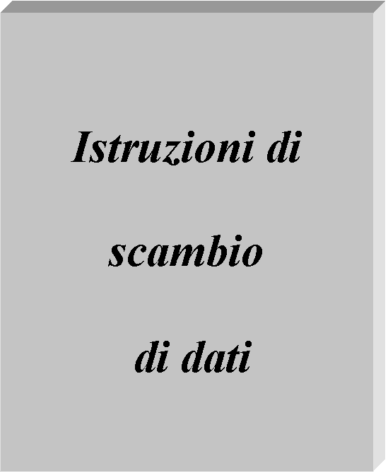 Casella di testo: Istruzioni di scam-bio
 di dati
