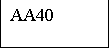 Casella di testo: AA40